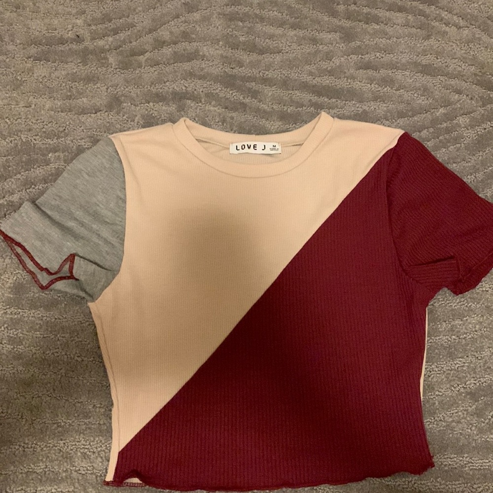 Color block crop top